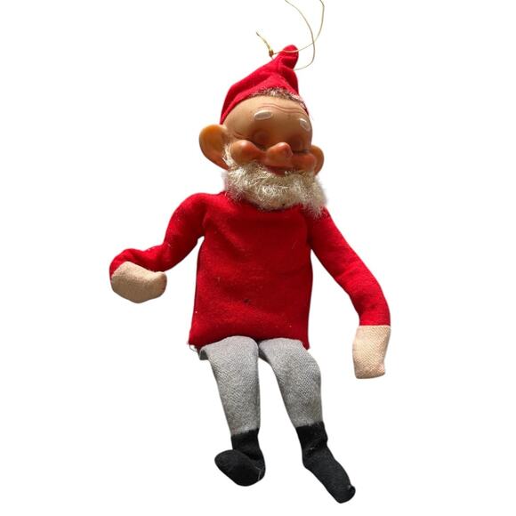 Grandpa Elf Christmas Knee Hugger Teeth Smile On The Shelf W/Japan Sticker - Picture 1 of 8